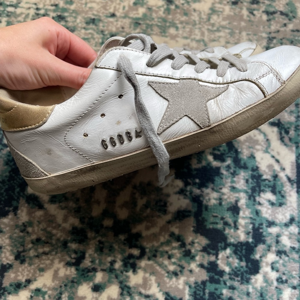 Grey and gold Golden Goose Superstar low top - sz 7